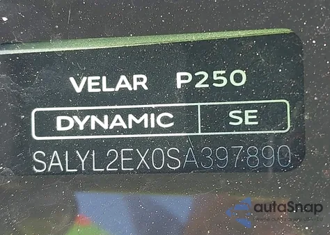 2025 Land Rover Range Rover Velar P250 Dynamic Se from USA, damaged, VIN SALYL2EX0SA397890
